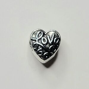 New! For Pandora Charm Bracelet Antique Silver Color Heart LOVE Charm Bead